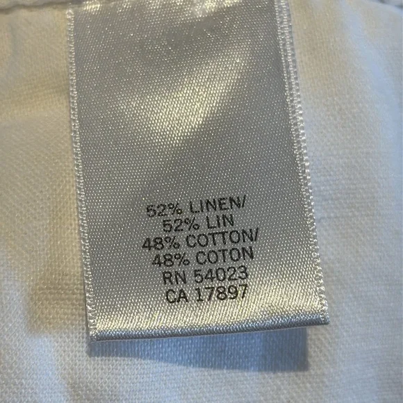 Banana Republic White Linen Pants Size 2 Ryan Fit - Picture 10 of 13